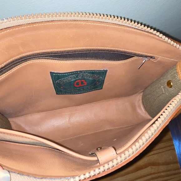 RARE Dark Brown Canvas Vintage Authentic Green Label Dooney & Bourke Bag - Picture 11 of 12